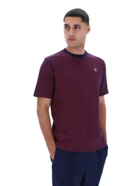 Camiseta de rayas finas con estampado Nilo de Fila en azul marino