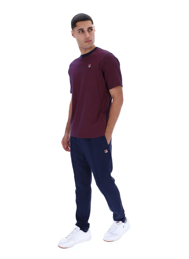Camiseta de rayas finas con estampado Nilo de Fila en azul marino