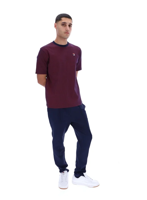 Camiseta de rayas finas con estampado Nilo de Fila en azul marino