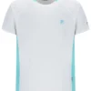 Camiseta de tenis de cuello redondo para hombre, color blanco