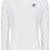 Camiseta de tenis de manga larga para mujer en color blanco roto