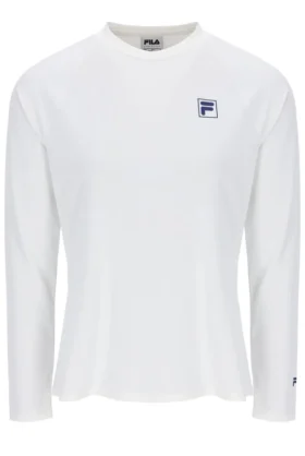 Camiseta de tenis de manga larga para mujer en color blanco roto