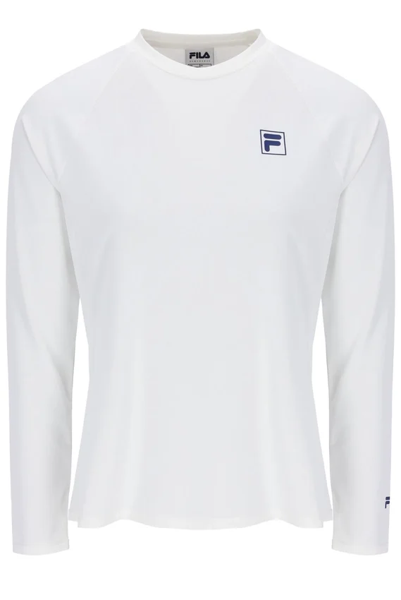 Camiseta de tenis de manga larga para mujer en color blanco roto