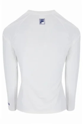 Camiseta de tenis de manga larga para mujer en color blanco roto
