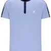 Camiseta de tenis para hombre con cuello Henry en azul