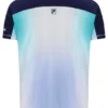 Camiseta de tenis para hombre con cuello Henry en azul