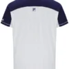Camiseta de tenis para hombre con cuello Henry en blanco