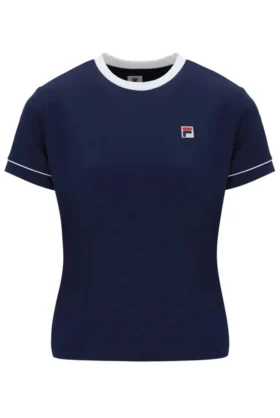 Camiseta de tenis para mujer en azul marino