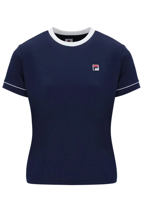 Camiseta de tenis para mujer en azul marino