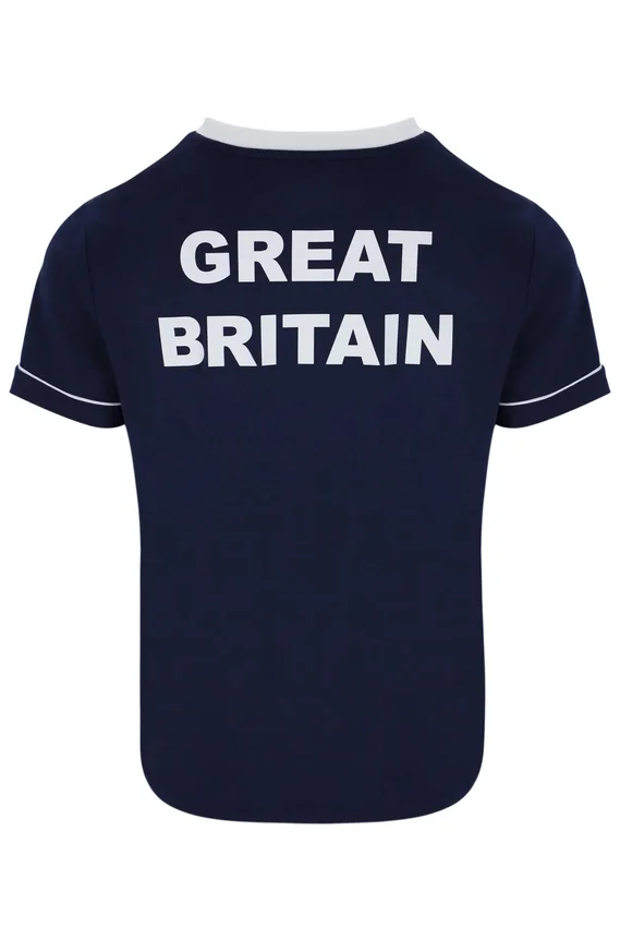 Camiseta de tenis para mujer Navy GB