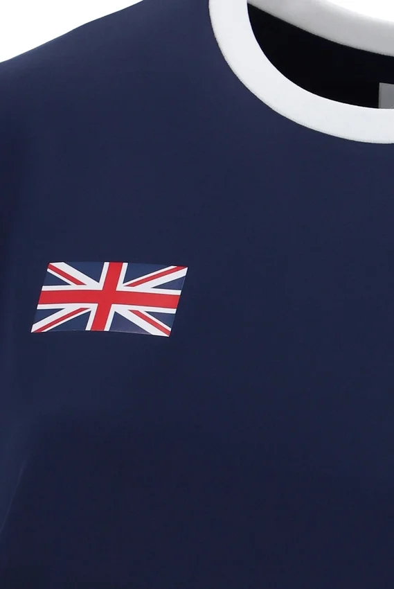 Camiseta de tenis para mujer Navy GB