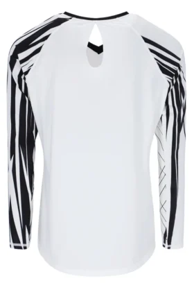 Camiseta de tenis profesional de manga larga blanca