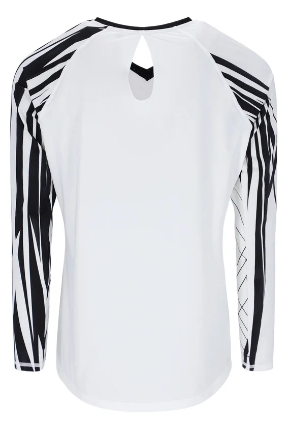 Camiseta de tenis profesional de manga larga blanca