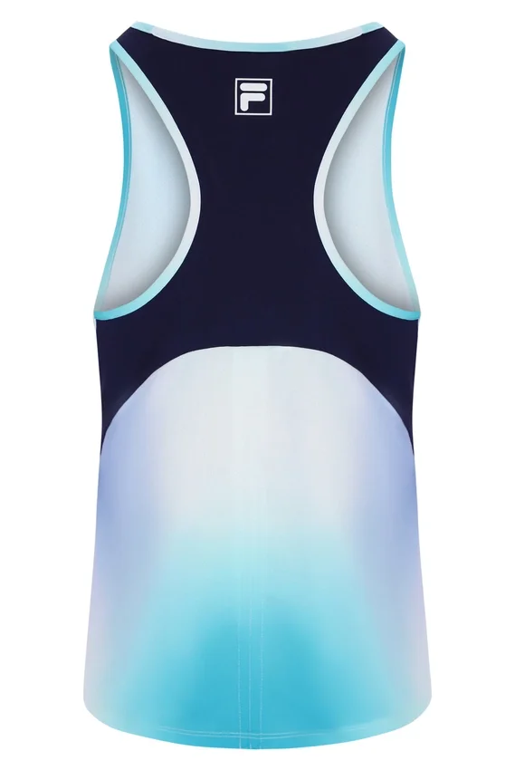 Camiseta de tenis sin mangas para mujer en color aguamarina