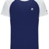 Camiseta de tenis unisex de cuello redondo azul marino