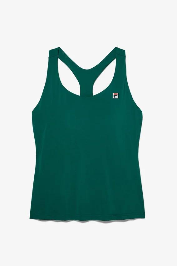 Camiseta de tenis verde con espalda en forma de U