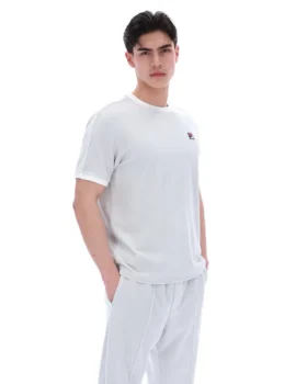 Camiseta de terciopelo Basilio en azul amanecer