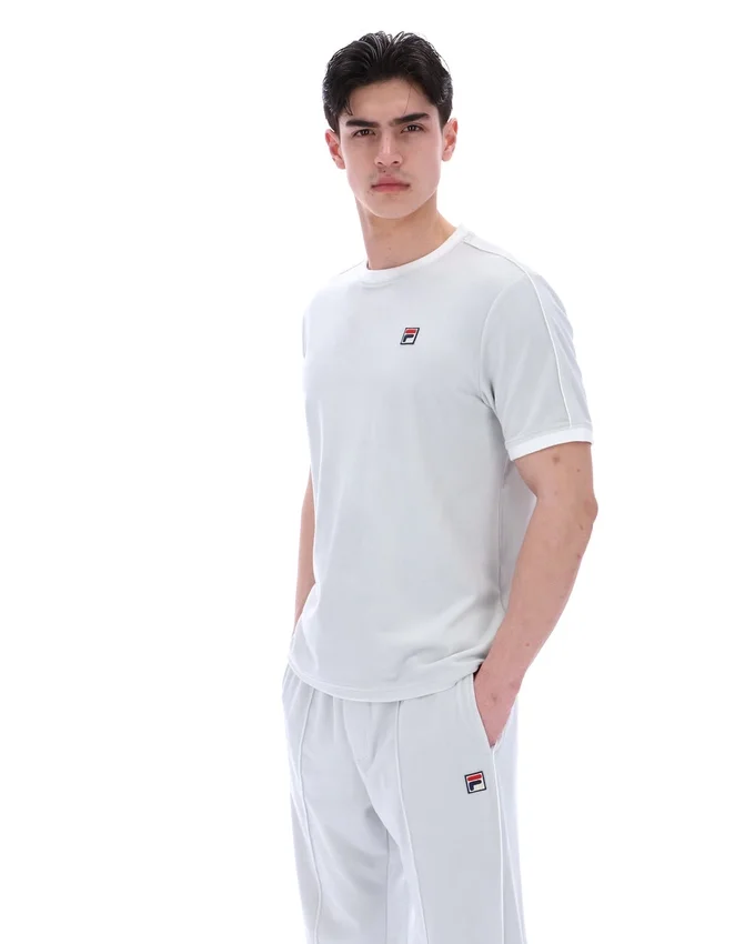 Camiseta de terciopelo Basilio en azul amanecer