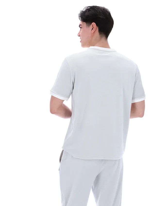 Camiseta de terciopelo Basilio en azul amanecer