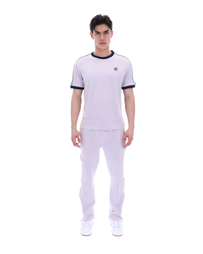 Camiseta de terciopelo Basilio en lila brumoso
