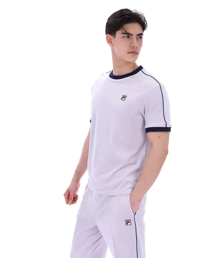 Camiseta de terciopelo Basilio en lila brumoso
