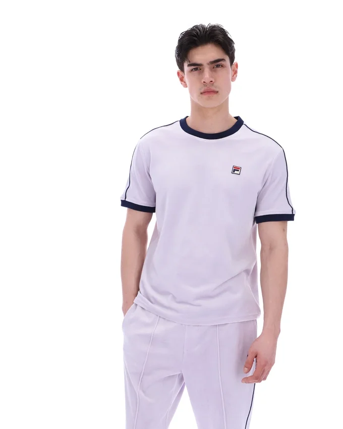 Camiseta de terciopelo Basilio en lila brumoso