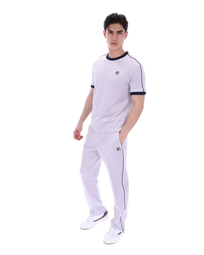 Camiseta de terciopelo Basilio en lila brumoso
