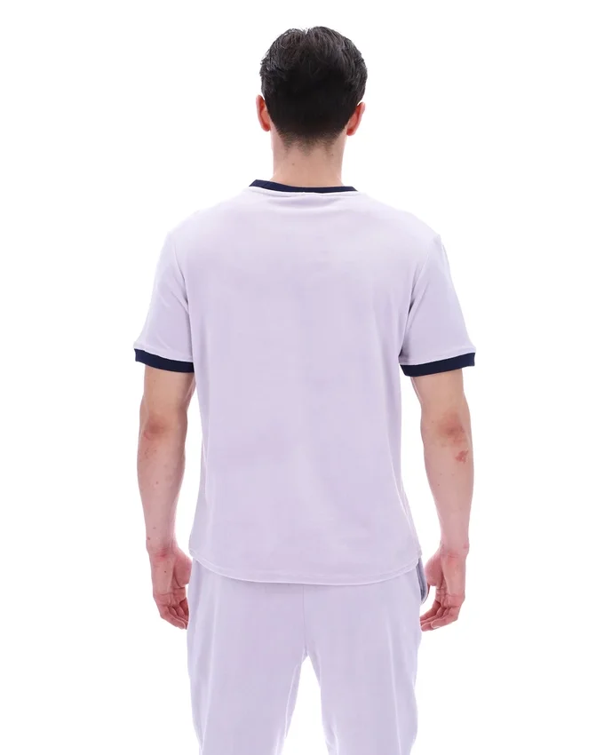 Camiseta de terciopelo Basilio en lila brumoso