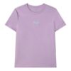 Camiseta deportiva casual de pantalones cortos con logo impreso, color púrpura