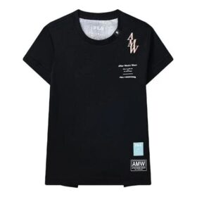 Camiseta deportiva Fila x MIHARA YASUHIRO con estampado del logotipo firmado conjuntamente, color negro LogoT