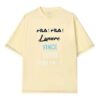 Camiseta deportiva holgada de cuello redondo y manga corta con estampado de letras y logotipo para hombre, color amarillo