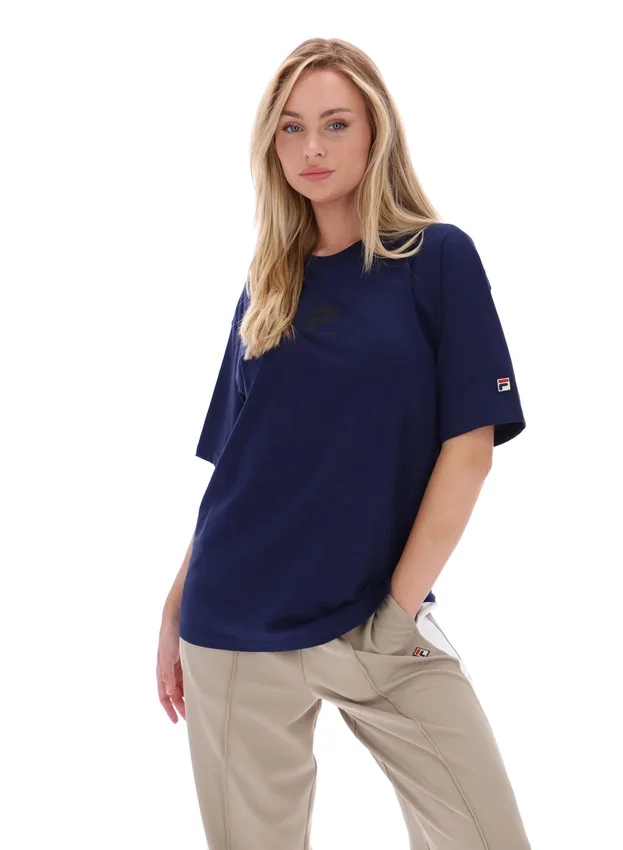 Camiseta estilo boyfriend Cinzia de Fila en azul marino