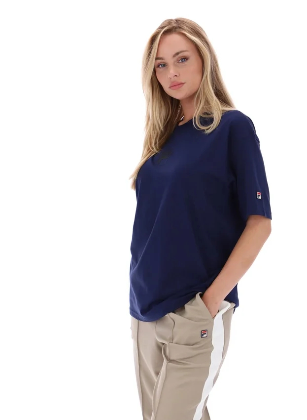 Camiseta estilo boyfriend Cinzia de Fila en azul marino