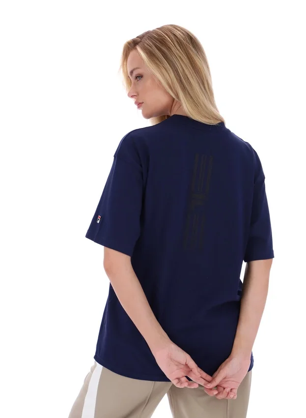 Camiseta estilo boyfriend Cinzia de Fila en azul marino
