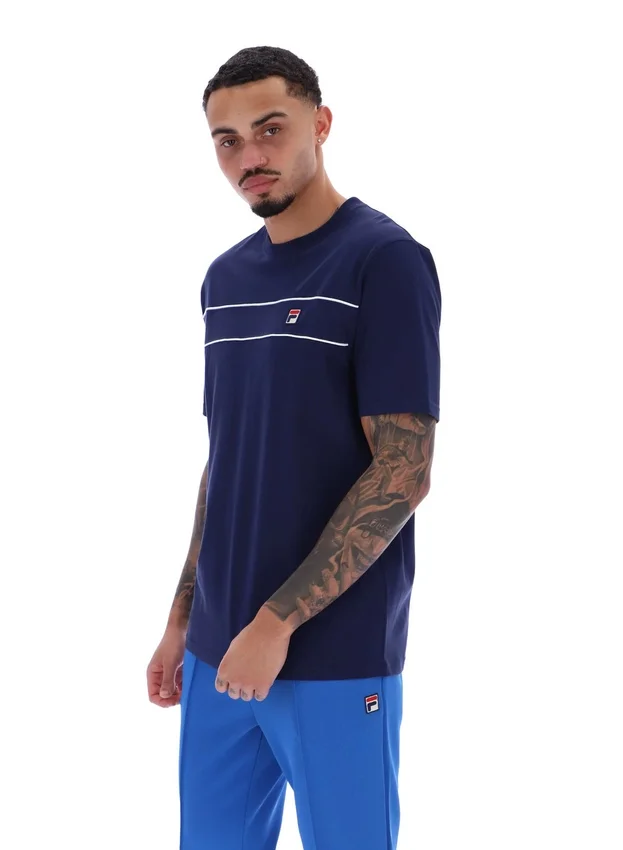 Camiseta Fila Navy Williams con ribetes en contraste