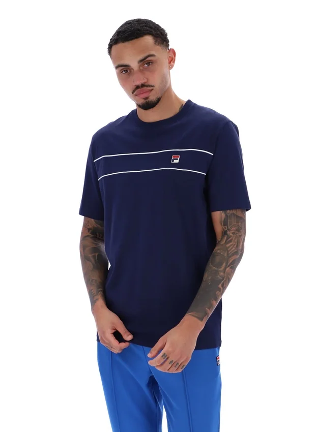 Camiseta Fila Navy Williams con ribetes en contraste