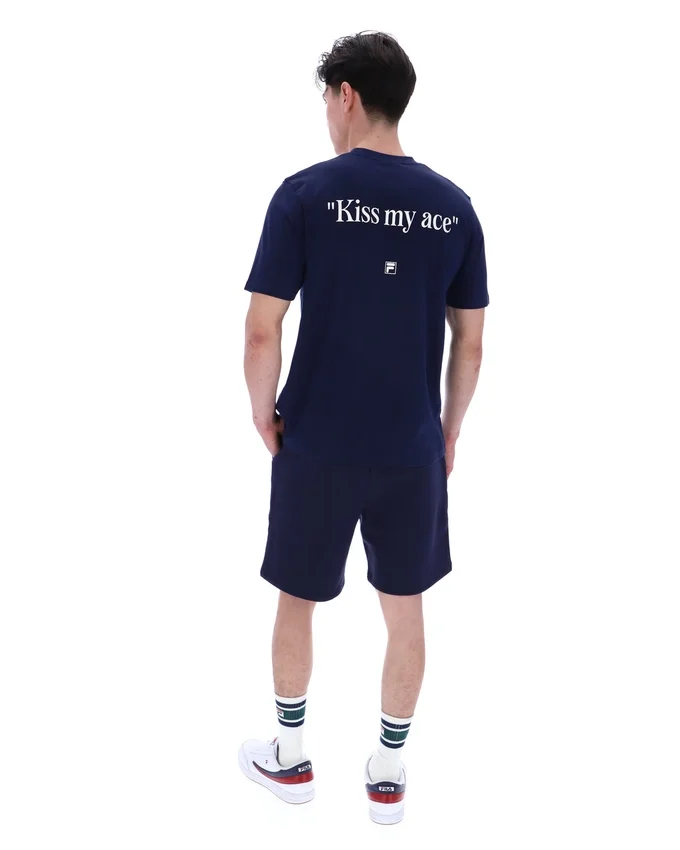 Camiseta gráfica Osvaldo azul marino de Fila