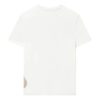 Camiseta holgada con estampado de logotipo «Blanco Beige»