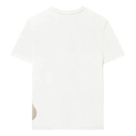 Camiseta holgada con estampado de logotipo «Blanco Beige»