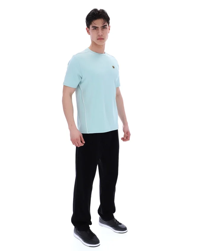 Camiseta Lawrenze inspirada en el fitness, color azul Sterling