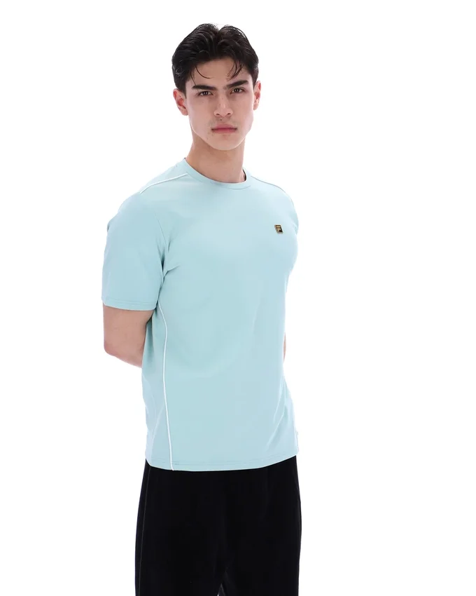 Camiseta Lawrenze inspirada en el fitness, color azul Sterling