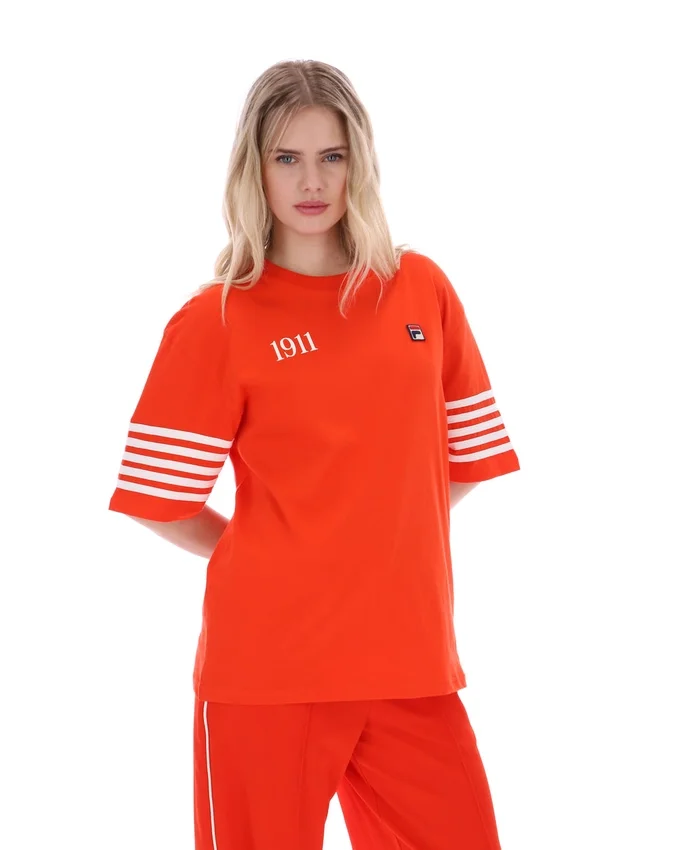 Camiseta Manarola Boyfriend en color granadina