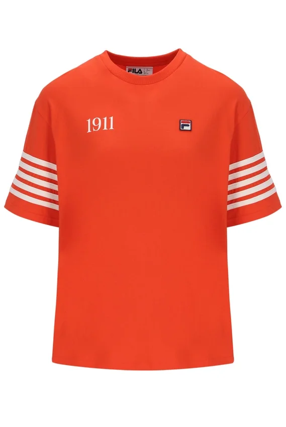Camiseta Manarola Boyfriend en color granadina