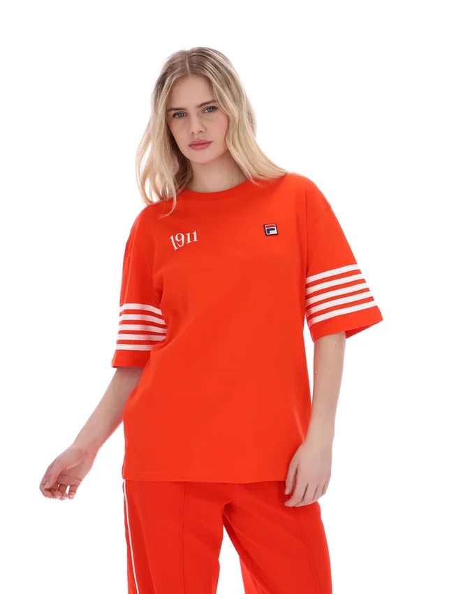 Camiseta Manarola Boyfriend en color granadina
