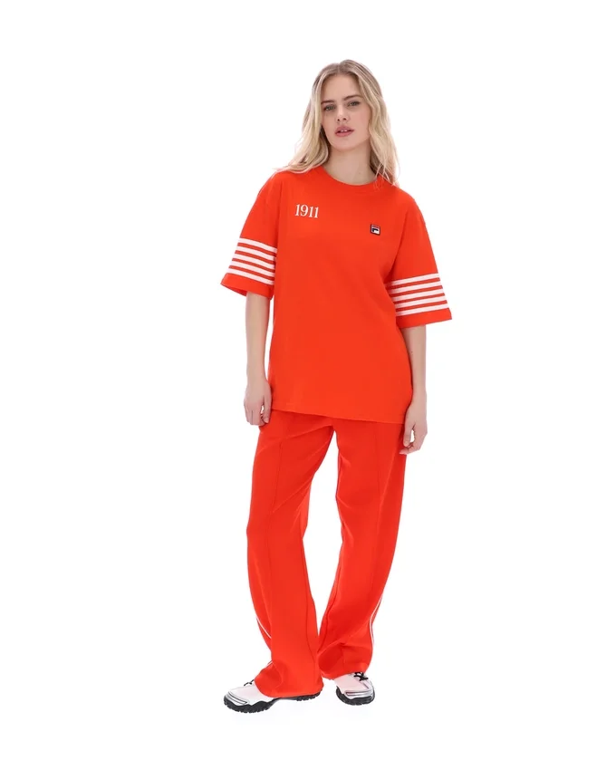 Camiseta Manarola Boyfriend en color granadina