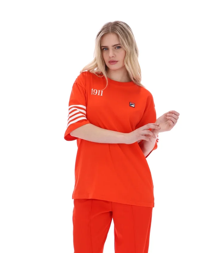 Camiseta Manarola Boyfriend en color granadina