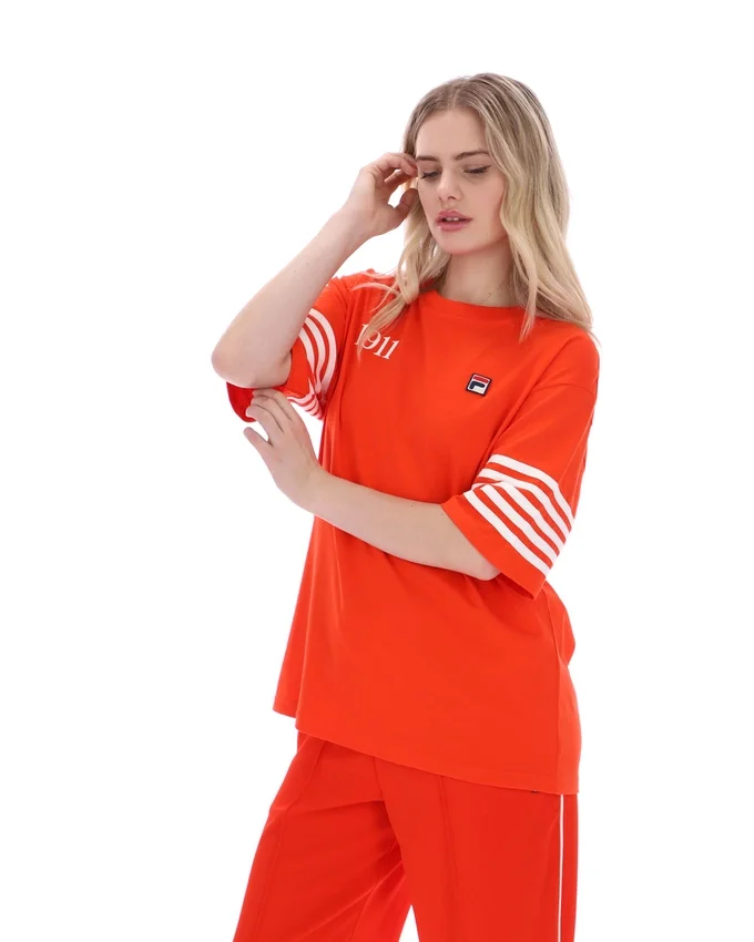 Camiseta Manarola Boyfriend en color granadina