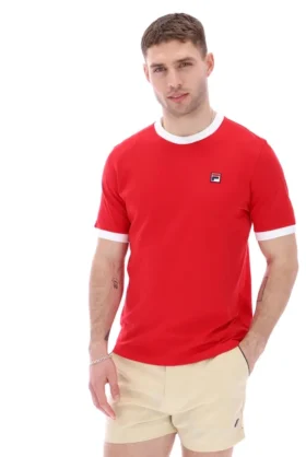 Camiseta Marconi Essential Ringer en rojo chino