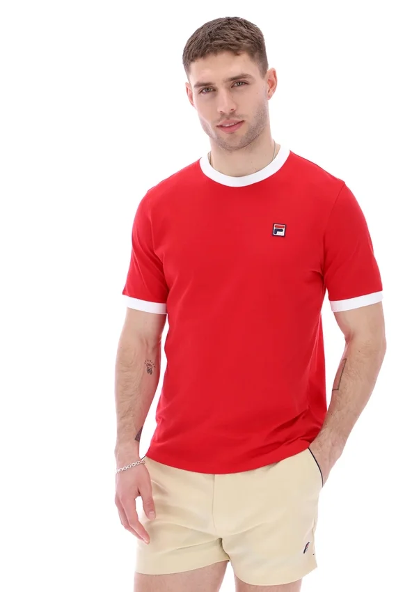 Camiseta Marconi Essential Ringer en rojo chino