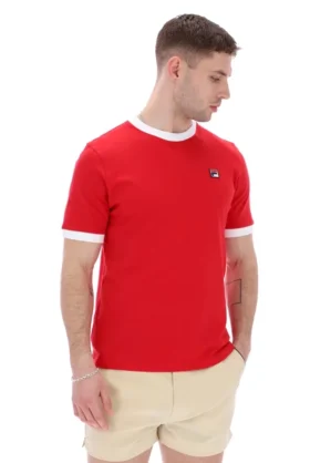 Camiseta Marconi Essential Ringer en rojo chino